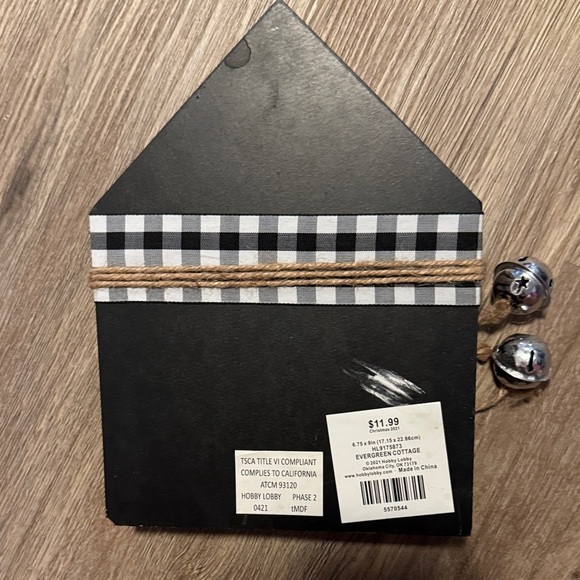 Black and White Christmas Decor with Bells - Picture 2 of 4